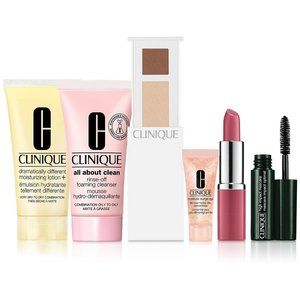 Clinique 6 PCS $105 Value Travel Size Makeup Deluxe Sample Gift Set